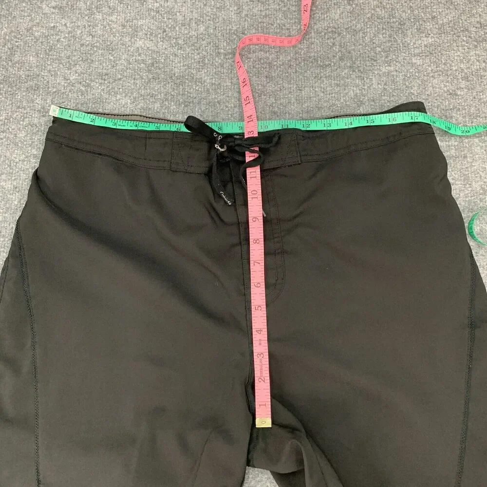 Calvin Klein Boardshorts Mens XL Extra Large Black Drawstring Lined Swim Trunks